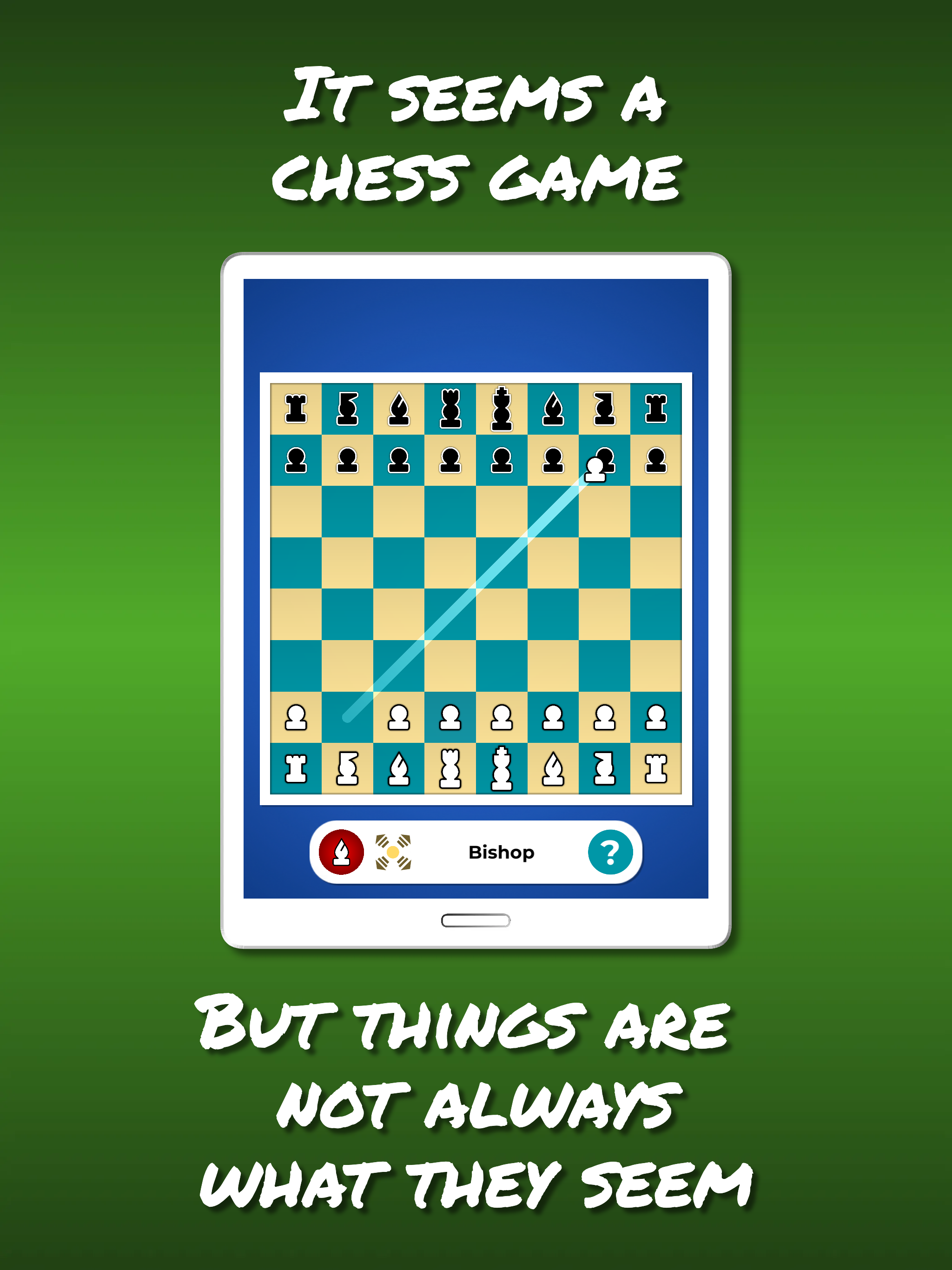 Promotional screenshot for Chessed Up game